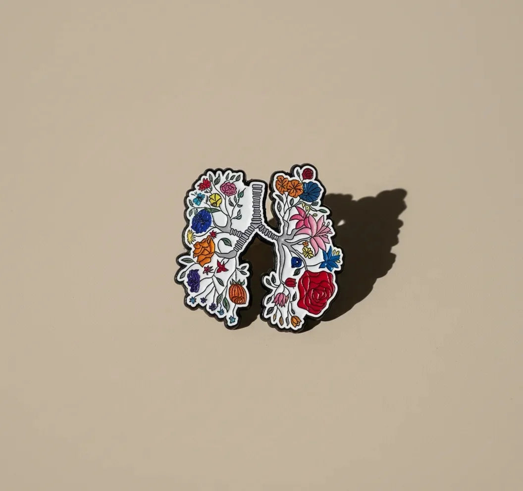 Floral Breath Enamel Pin