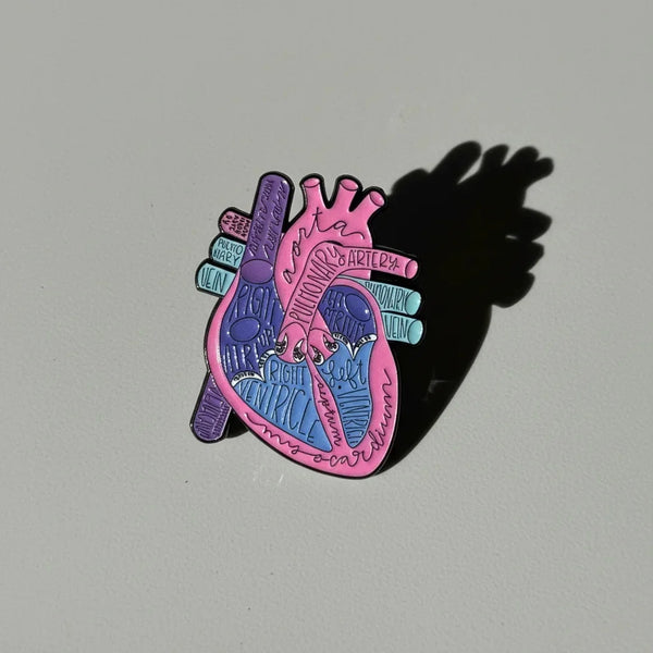 Heart Map Enamel Pin