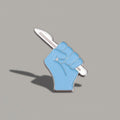 Surgeon Hand with Scalpel Pin
